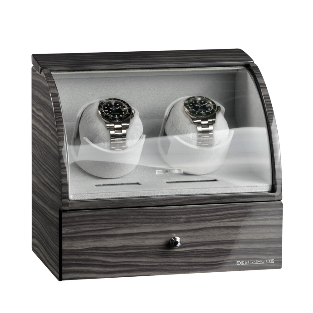 Designhütte Watch winder Basel 2 LCD - Dark Oak