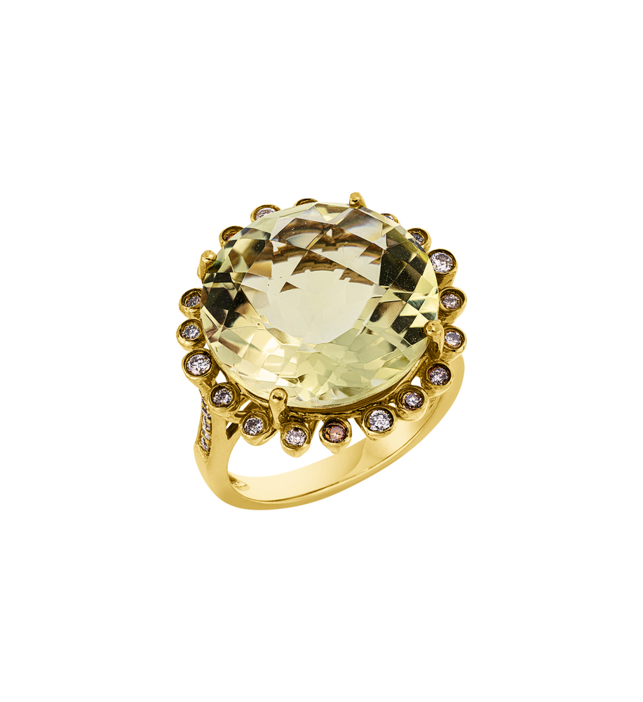 Brogle Classic Lemon Quartz Ring