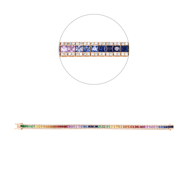 Brogle Selection Saphirarmband Rainbow