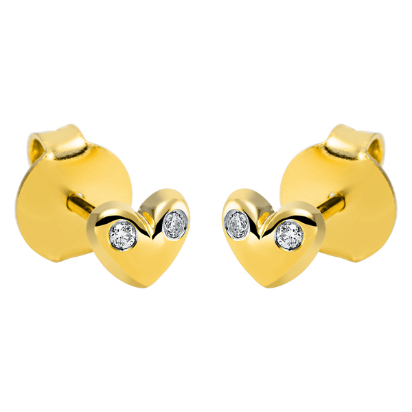 Brogle Selection Spirit heart stud earrings