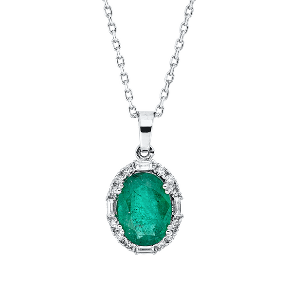 Brogle Classic Kette mit Smaragdanhänger