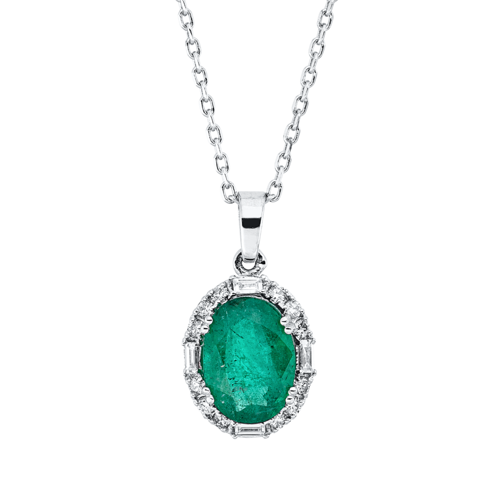 Brogle Classic necklace with emerald pendant Brogle Classic necklace with emerald pendant
