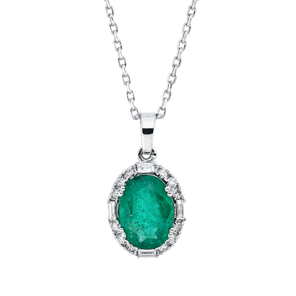 Brogle Classic necklace with emerald pendant Brogle Classic necklace with emerald pendant