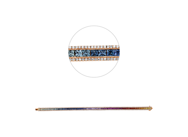 Brogle Selection Saphirarmband Rainbow