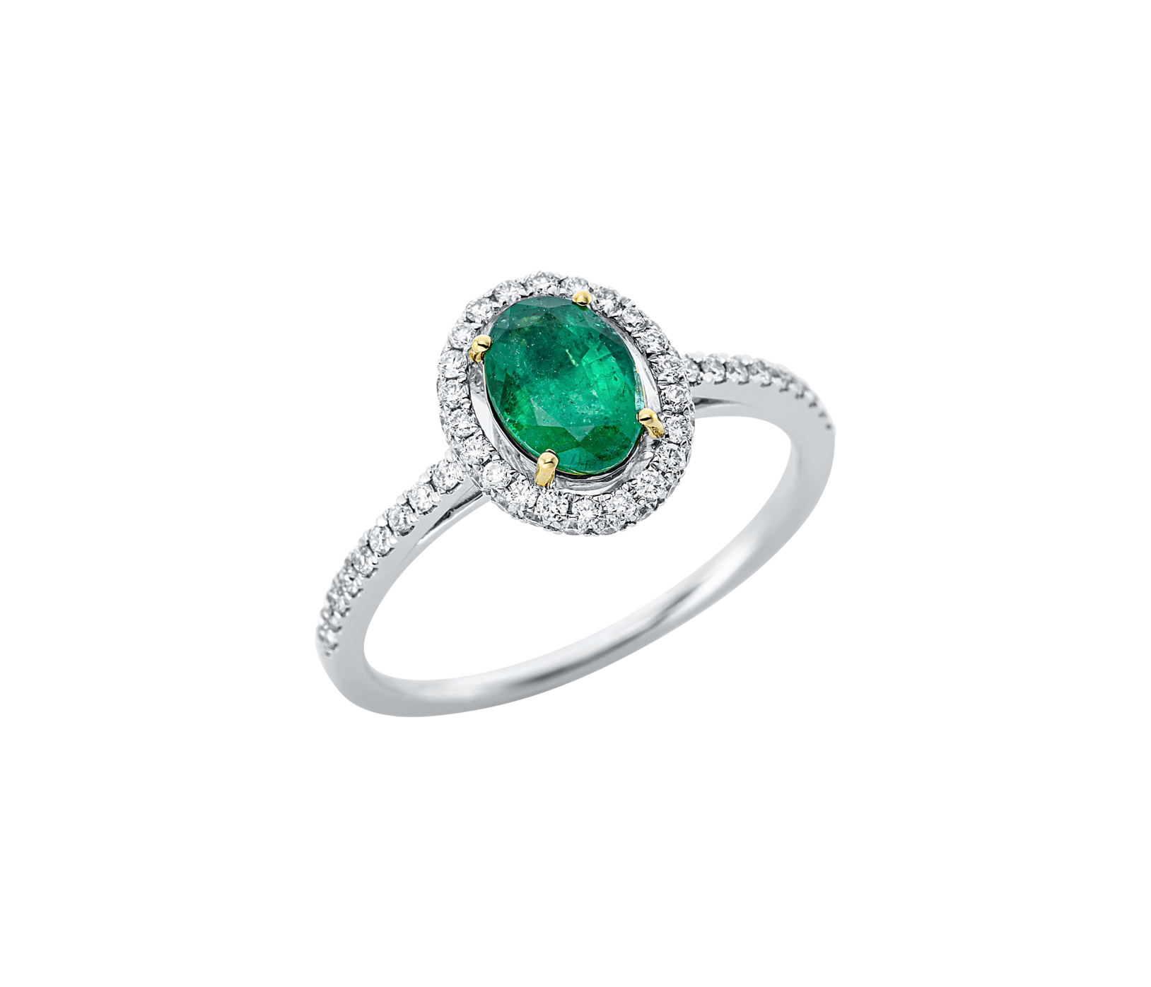 Brogle Classic Bicolor Emerald Ring Brogle Classic Bicolor Emerald Ring