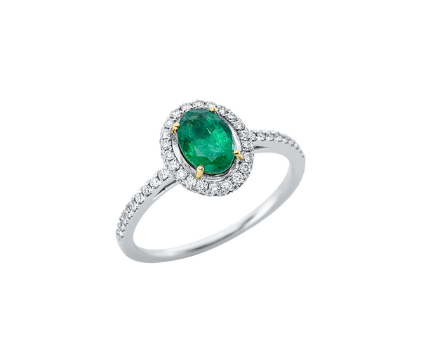 Brogle Classic Bicolor Emerald Ring Brogle Classic Bicolor Emerald Ring
