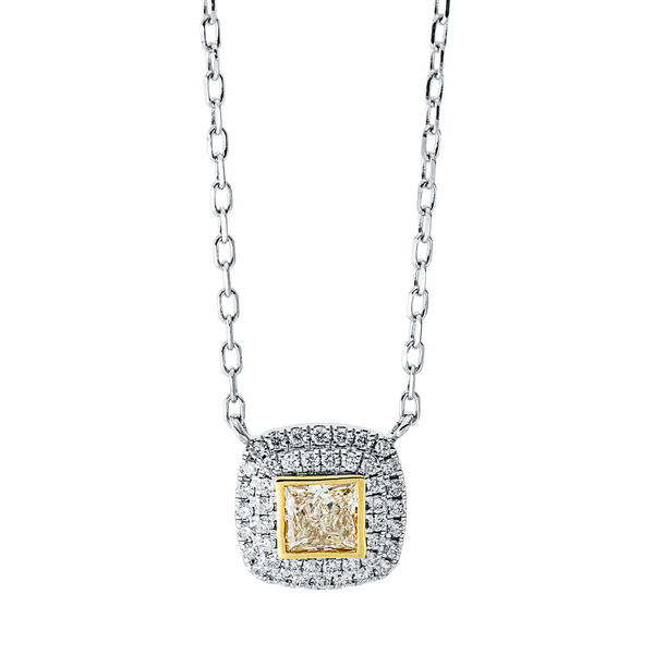 Brogle Classic necklace with bicolour diamond pendant