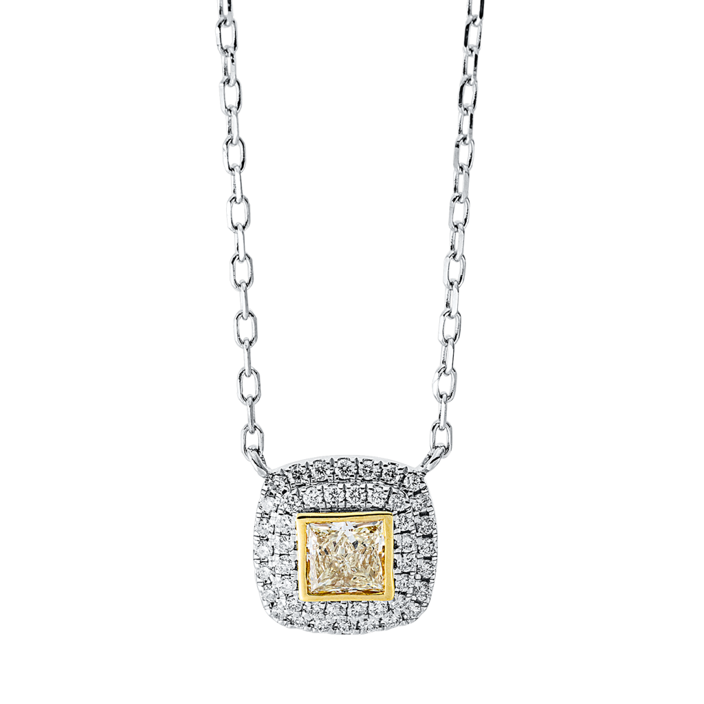 Brogle Classic necklace with bicolour diamond pendant Brogle Classic necklace with bicolour diamond pendant