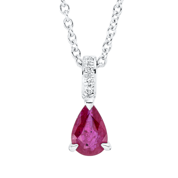 Brogle Classic Kette mit Rubinanhänger