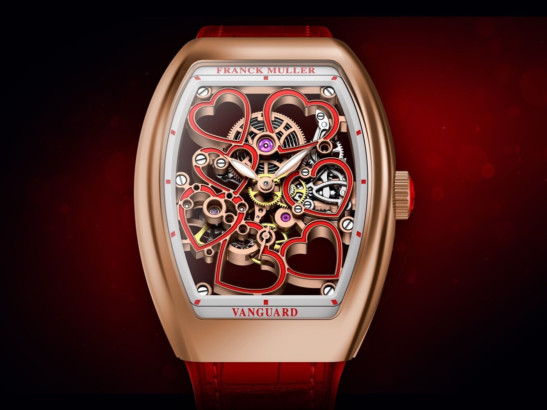 Franck Muller Vanguard Heart Skeleton 42,3 x 32mm