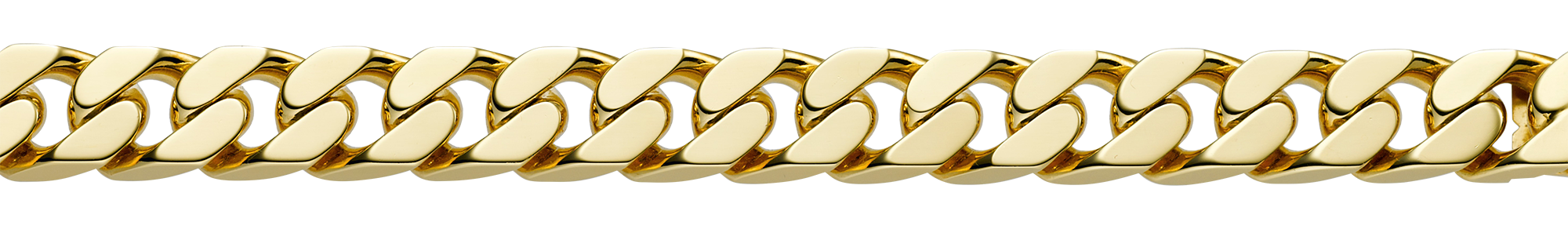 Brogle Selection Essentials curb chain bracelet 4-sided diamond-plated 12mm Brogle Selection Essentials curb chain bracelet 4-sided diamond-plated 12mm