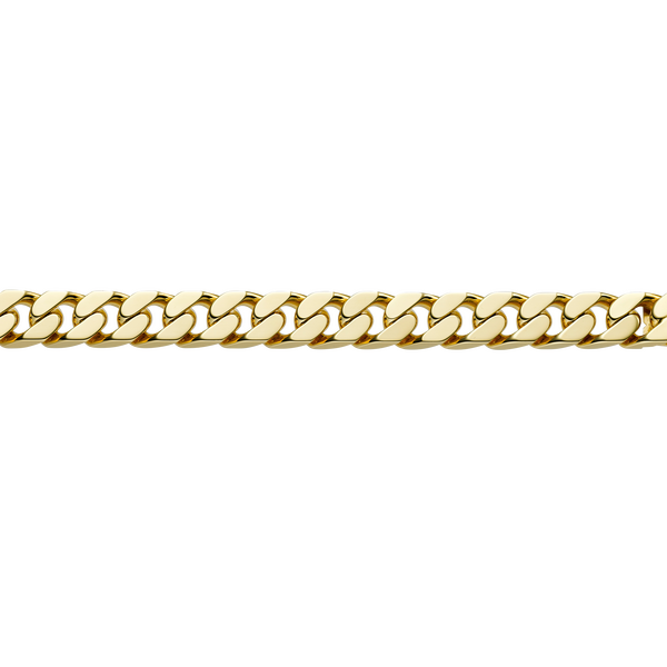 Brogle Selection Essentials curb chain bracelet 4-sided diamond-plated 12mm Brogle Selection Essentials curb chain bracelet 4-sided diamond-plated 12mm