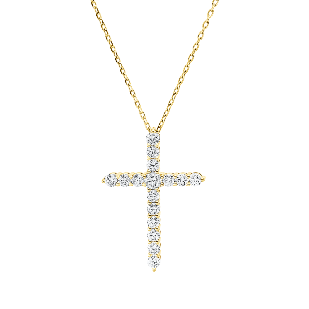 Brogle Classic Kette mit Diamantkreuz