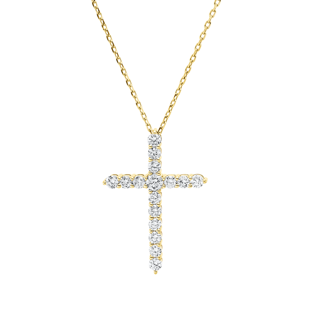 Brogle Classic Kette mit Diamantkreuz