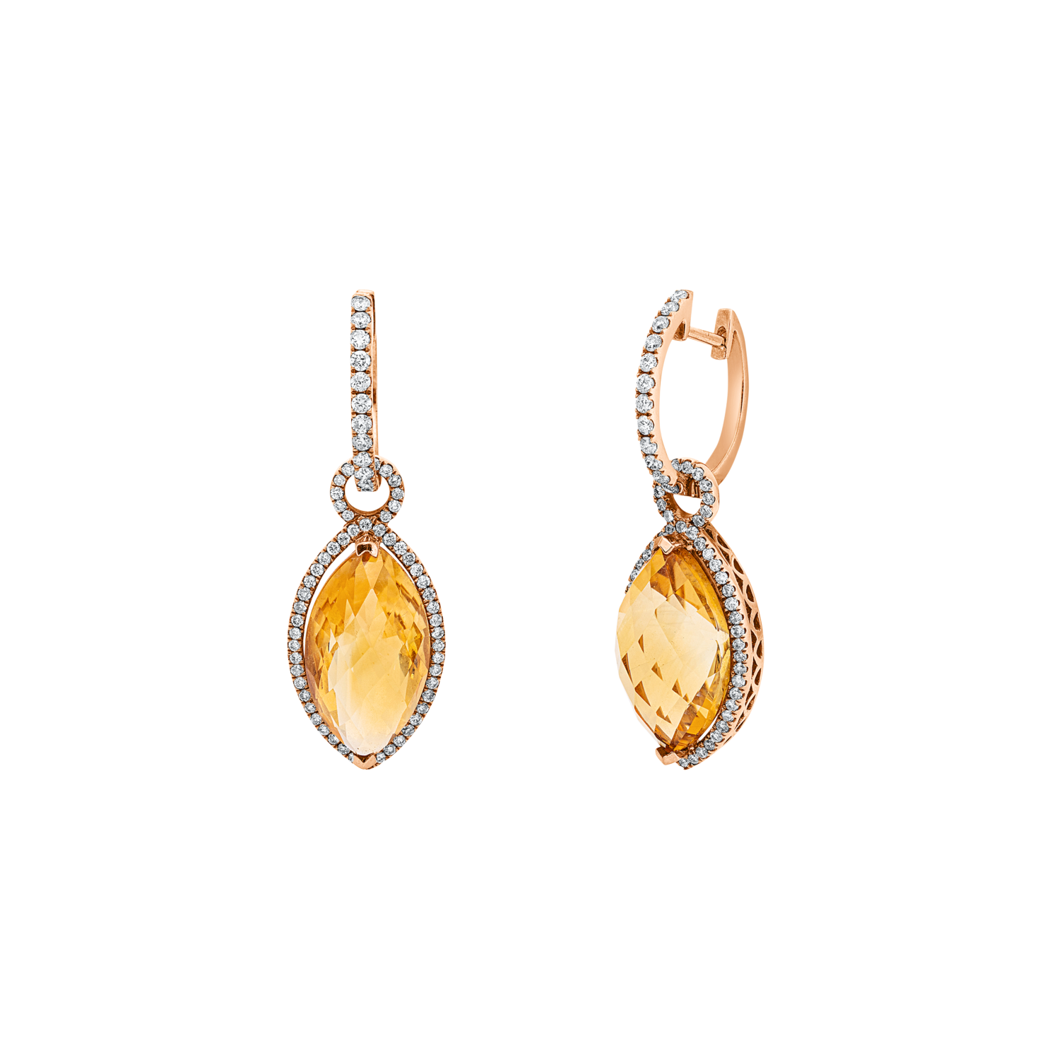 Brogle Classic citrine earrings Brogle Classic citrine earrings