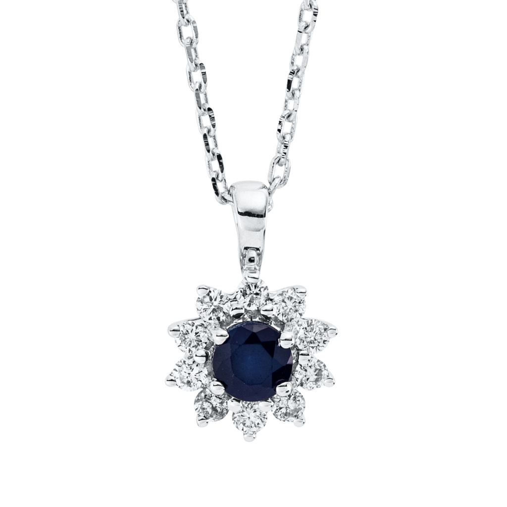 Brogle Classic necklace with sapphire pendant Brogle Classic necklace with sapphire pendant