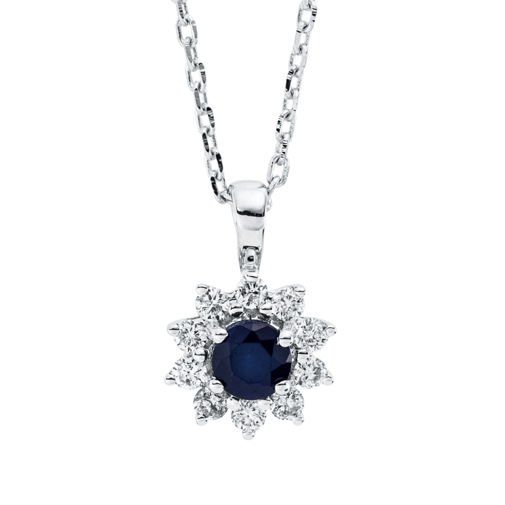 Brogle Classic necklace with sapphire pendant Brogle Classic necklace with sapphire pendant
