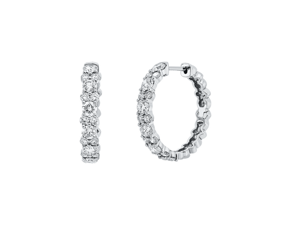 Brogle Selection diamond hoop earrings