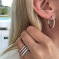Brogle Classic diamond hoop earrings