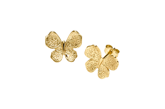 Brogle Classic butterfly gold stud earrings Brogle Classic butterfly gold stud earrings