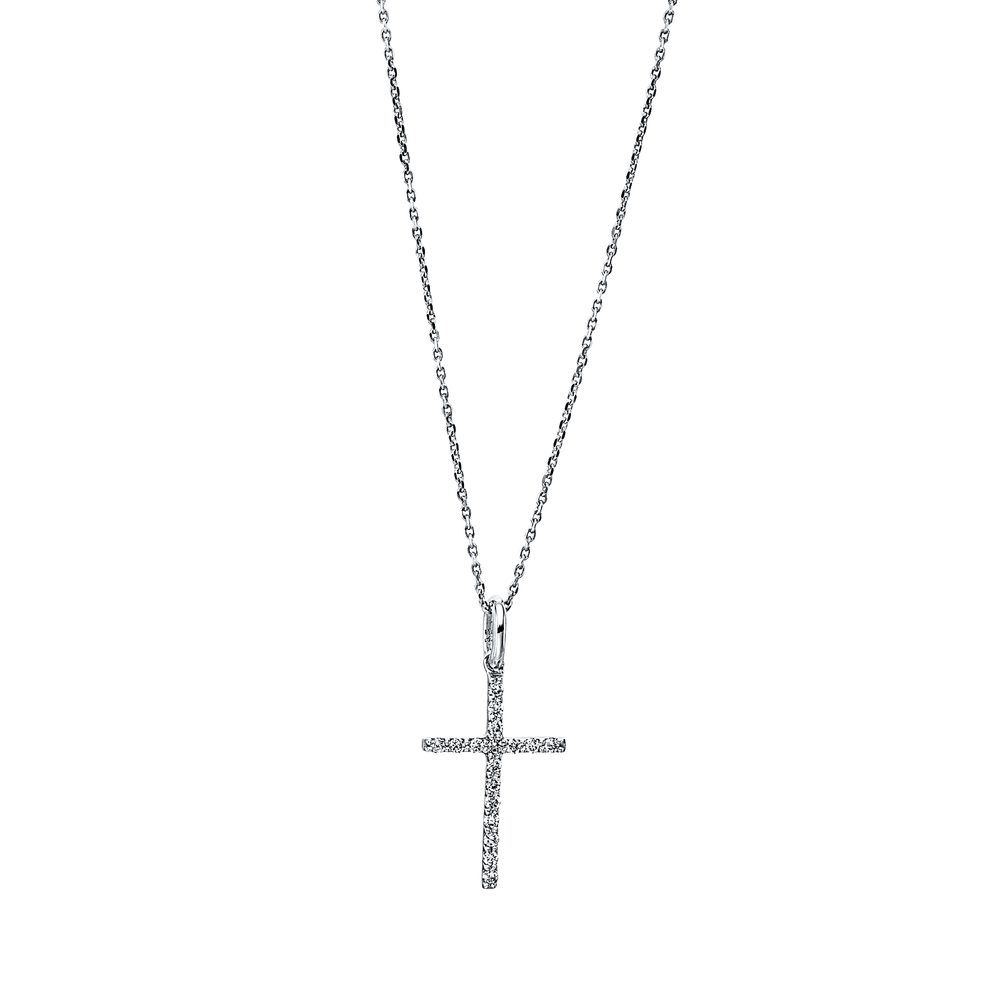 Brogle Classic Kette mit Diamantkreuz