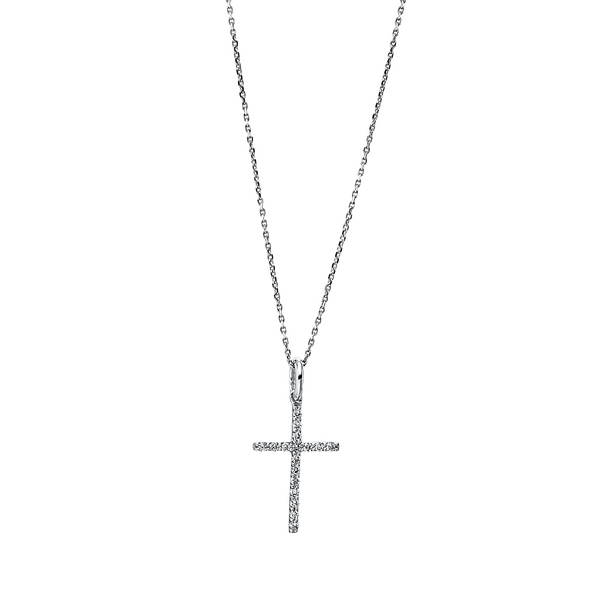 Brogle Classic Kette mit Diamantkreuz