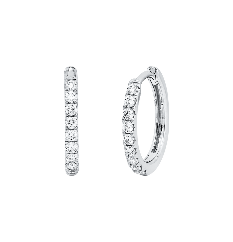 Brogle Classic diamond hoop earrings Brogle Classic diamond hoop earrings