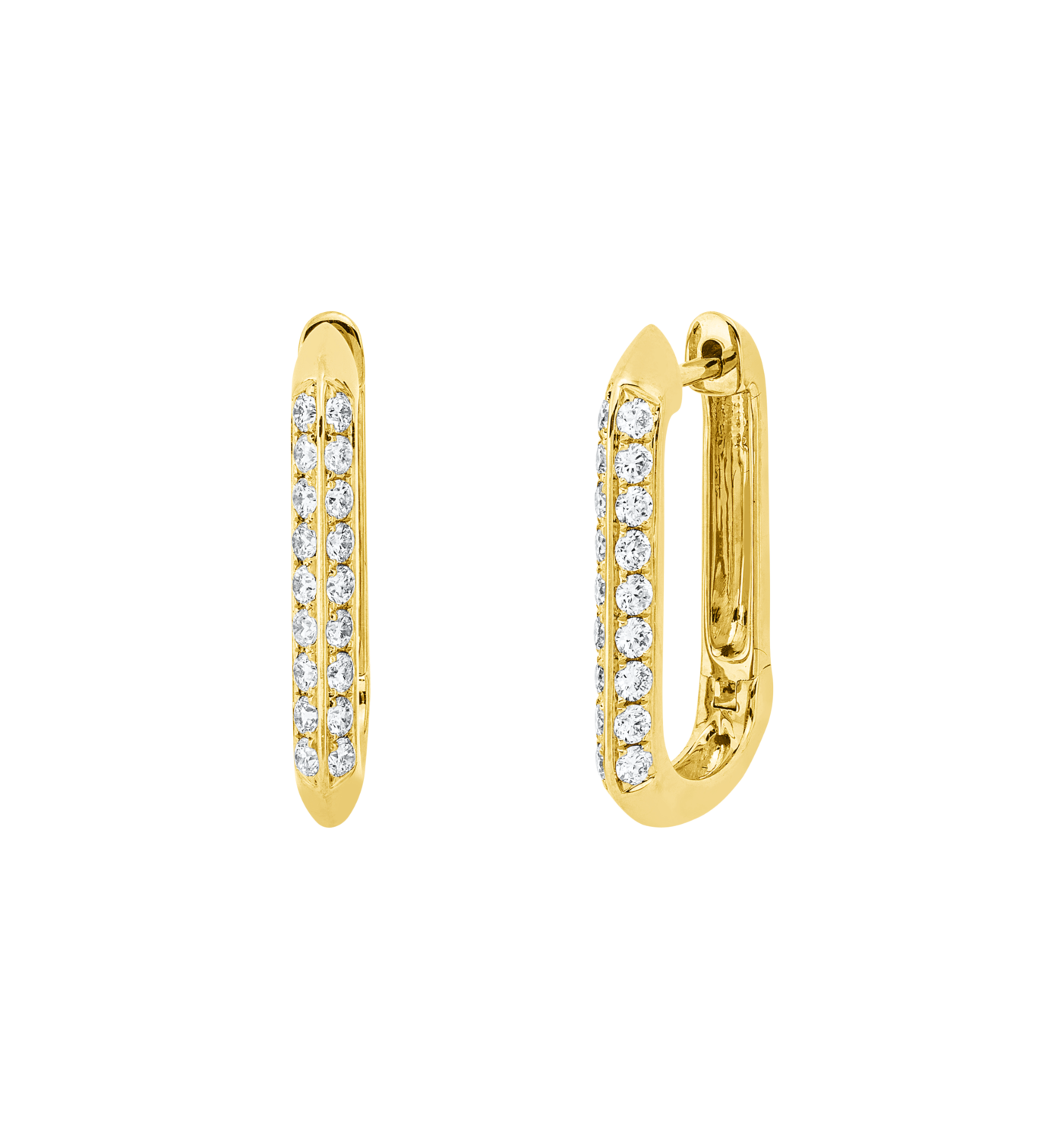 Brogle Classic diamond hoop earrings Brogle Classic diamond hoop earrings