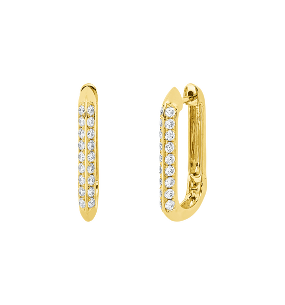 Brogle Classic diamond hoop earrings Brogle Classic diamond hoop earrings