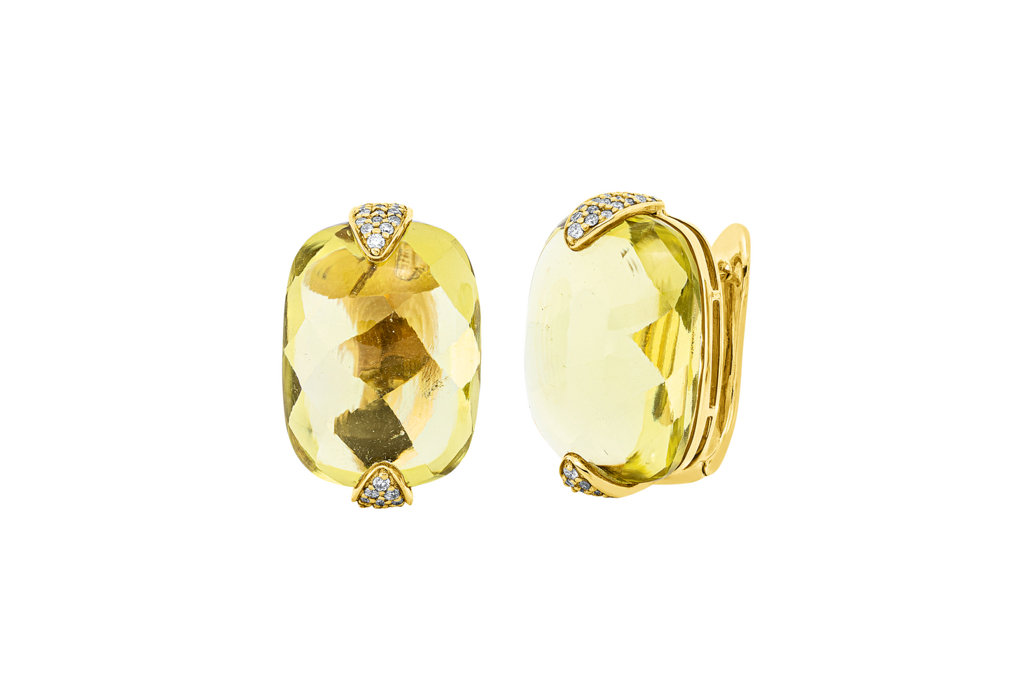 Brogle Classic Lemon Quartz Creoles Brogle Classic Lemon Quartz Creoles