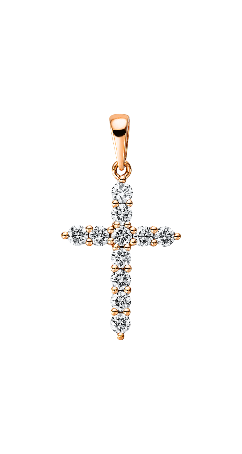 Brogle Classic cross pendant with diamonds Brogle Classic cross pendant with diamonds