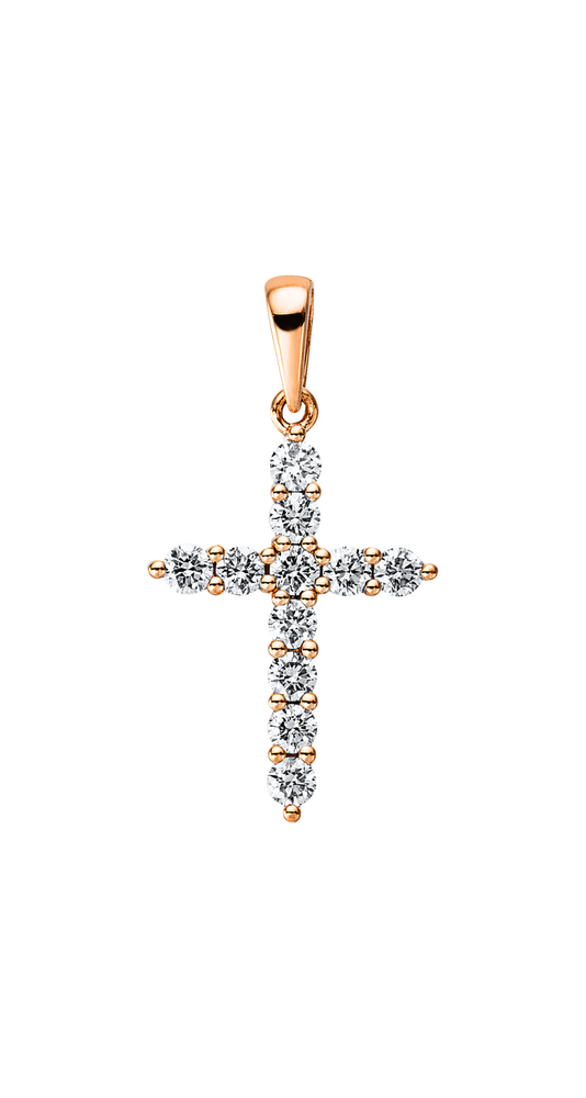 Brogle Classic cross pendant with diamonds Brogle Classic cross pendant with diamonds