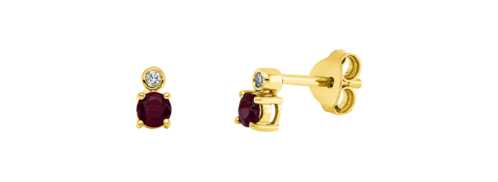 Brogle Classic Rubinohrstecker