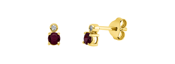 Brogle Classic Rubinohrstecker