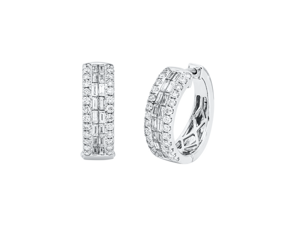 Brogle Selection diamond hoop earrings Brogle Selection diamond hoop earrings