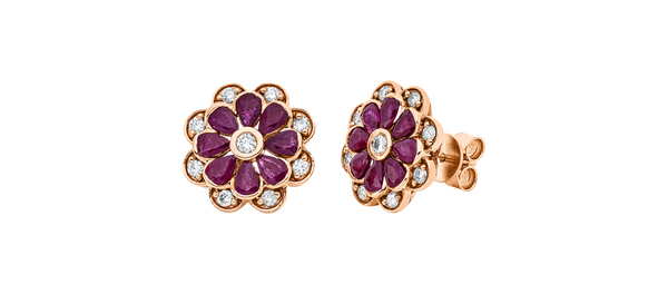 Brogle Classic ruby stud earrings