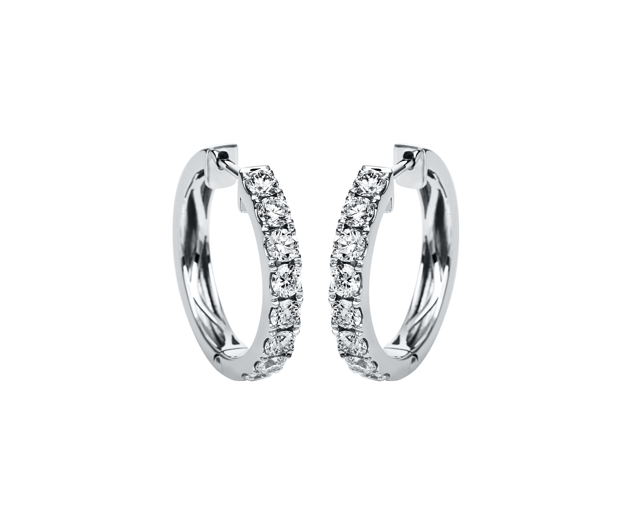 Brogle Selection diamond hoop earrings Brogle Selection diamond hoop earrings