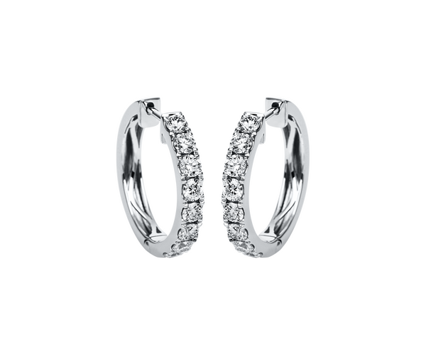 Brogle Selection diamond hoop earrings Brogle Selection diamond hoop earrings