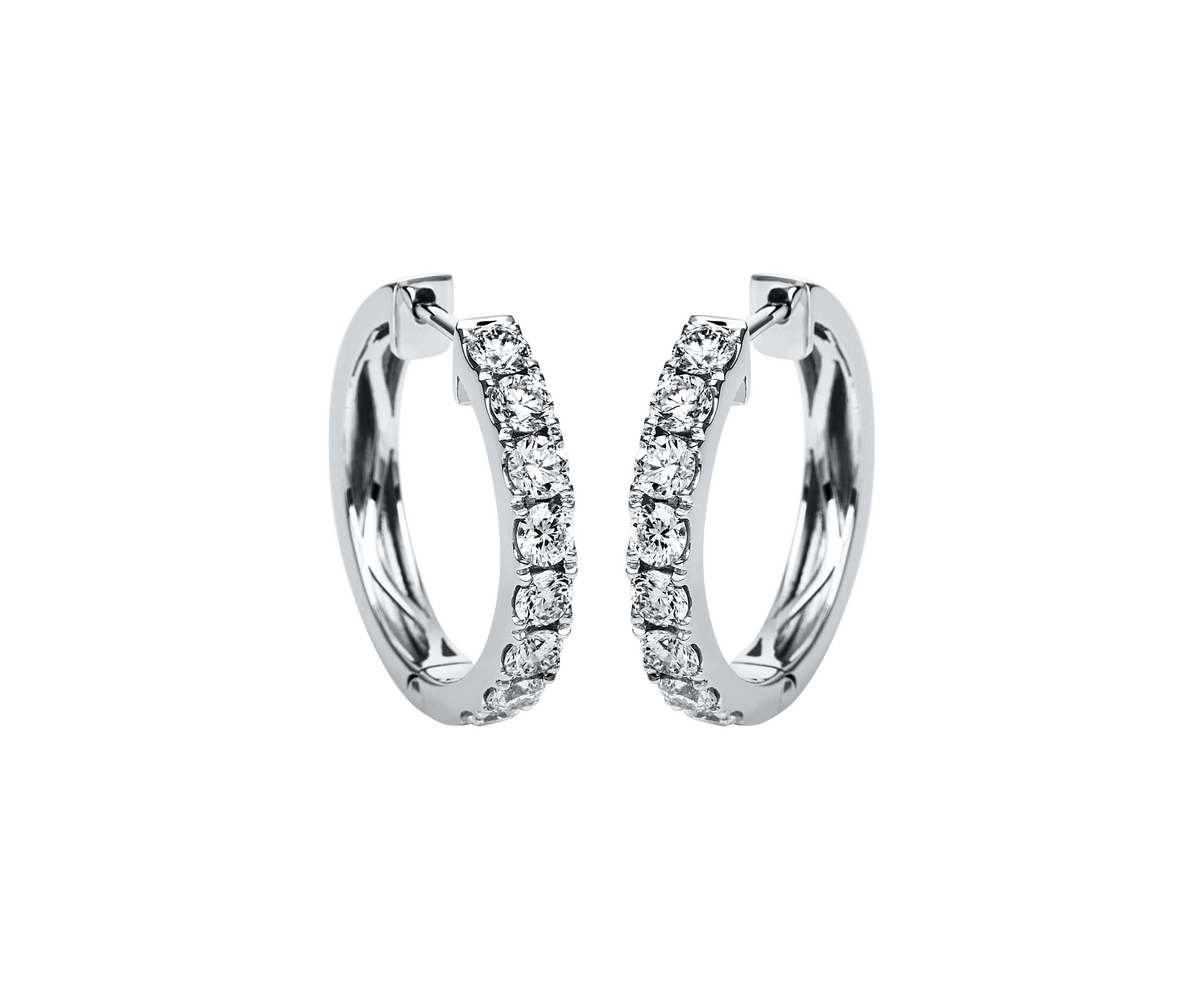Brogle Selection diamond hoop earrings Brogle Selection diamond hoop earrings