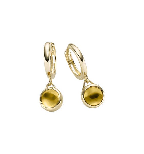 Brogle Classic citrine hoop earrings Brogle Classic citrine hoop earrings