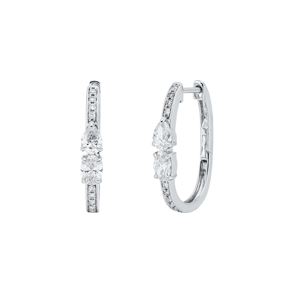 Brogle Selection diamond hoop earrings