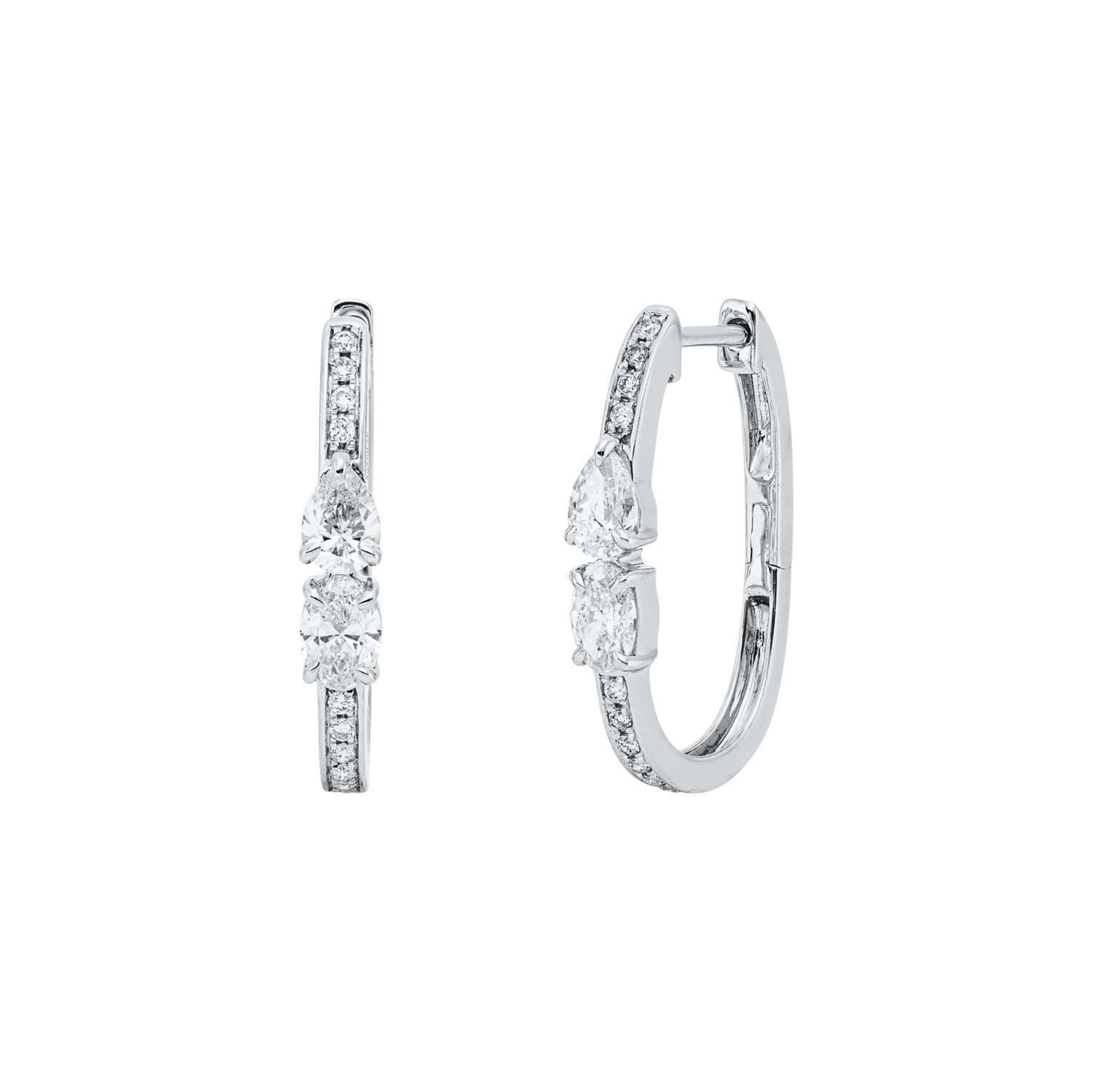 Brogle Selection diamond hoop earrings Brogle Selection diamond hoop earrings