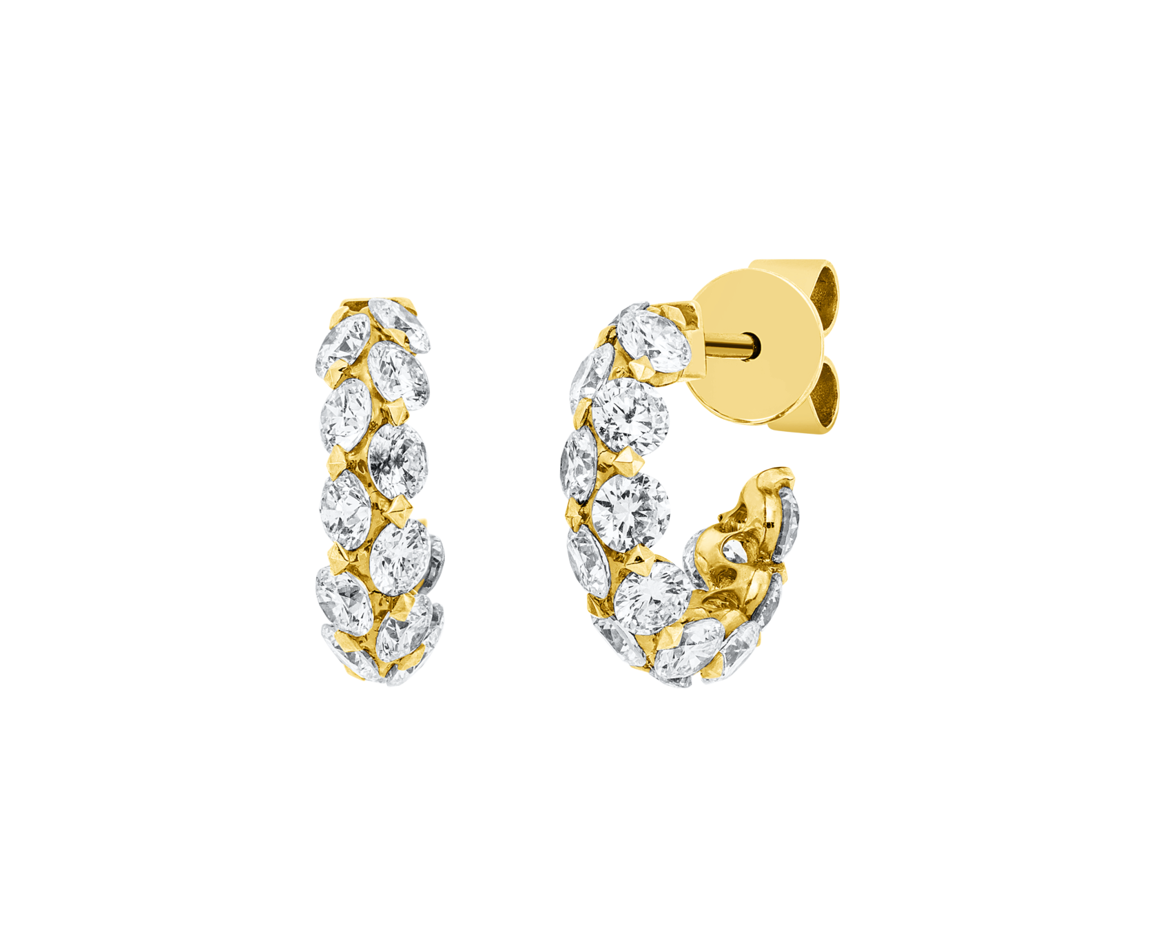 Brogle Selection diamond hoop earrings Brogle Selection diamond hoop earrings