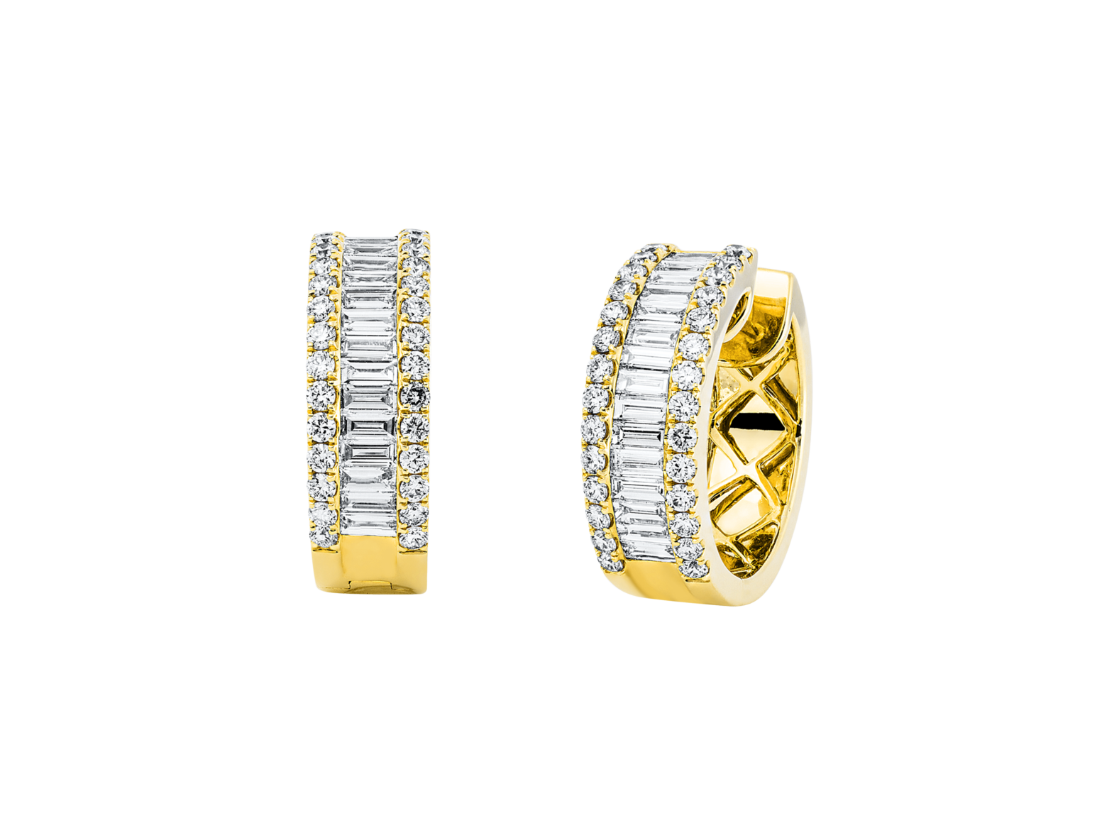 Brogle Selection diamond hoop earrings Brogle Selection diamond hoop earrings