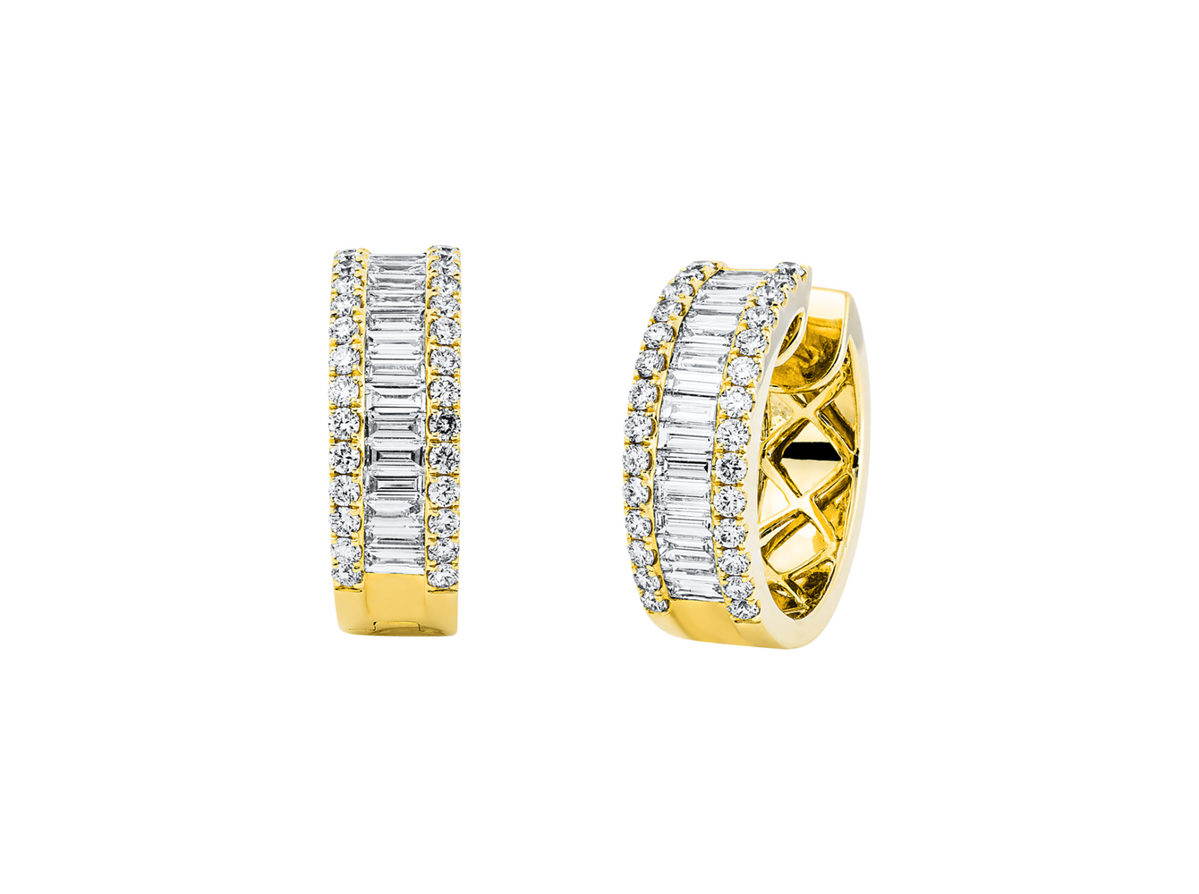 Brogle Selection diamond hoop earrings Brogle Selection diamond hoop earrings