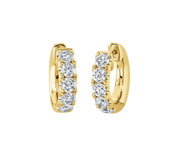 Brogle Selection diamond hoop earrings Brogle Selection diamond hoop earrings