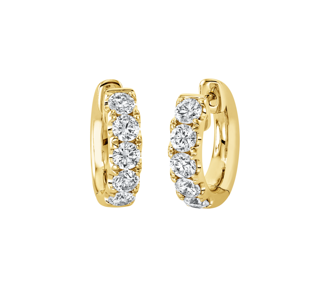 Brogle Selection diamond hoop earrings Brogle Selection diamond hoop earrings