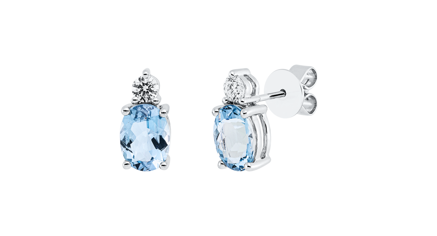 Brogle Classic aquamarine stud earrings