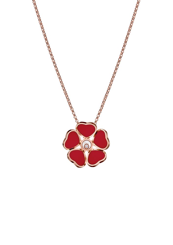 Chopard Happy Hearts Flowers Necklace with Pendant