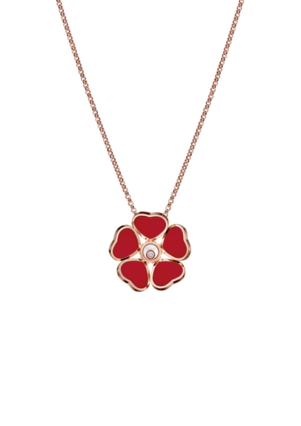 Chopard Happy Hearts Flowers Necklace with Pendant